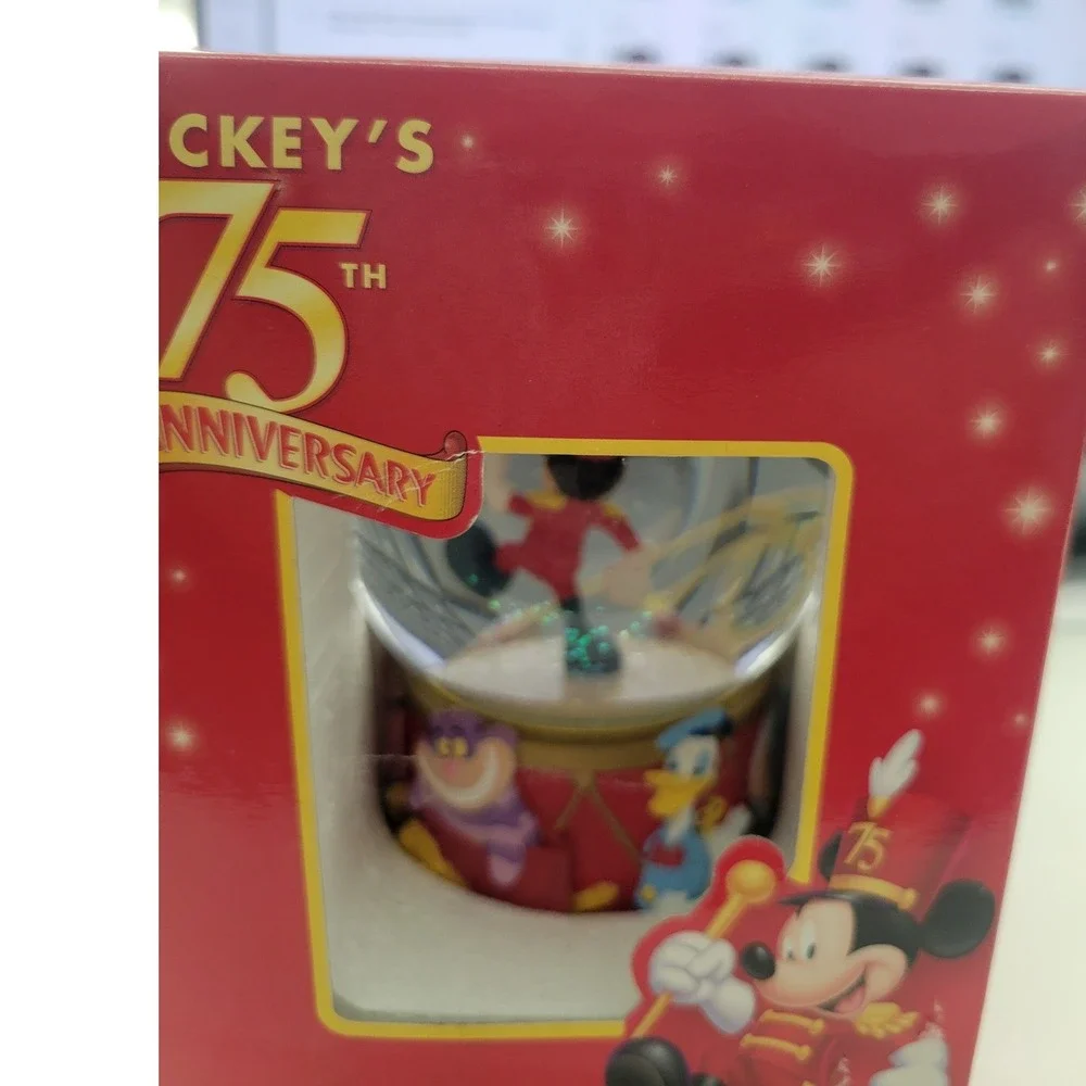 Disney Mickey Mouse 75th Anniversary Special Edition Snow Globe Disney Store NIB
